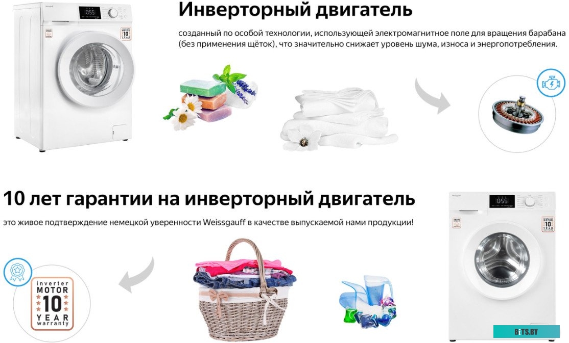 WM 45127 Inverter Steam Touch Стиральная машина WEISSGAUFF WM 45127 Inverter Steam Touch