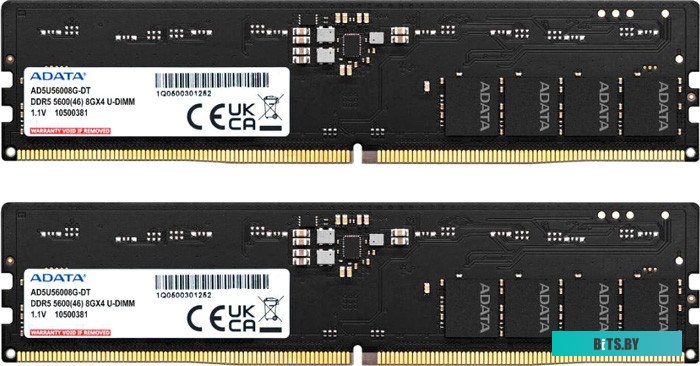 Оперативная память ADATA 2x32ГБ DDR5 4800 МГц AD5U480032G-DT