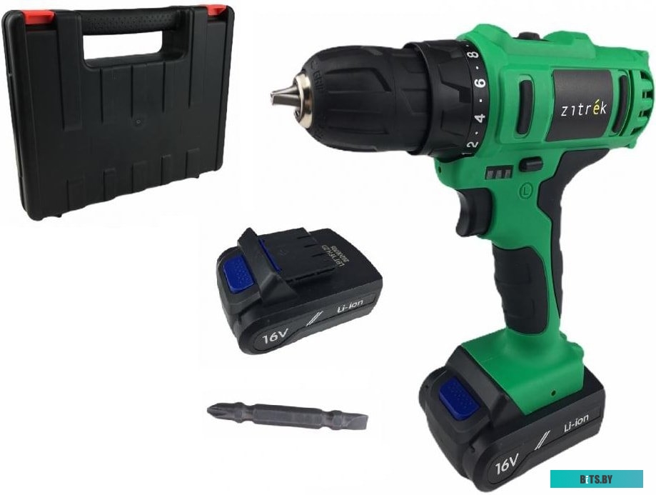 Дрель-шуруповерт Zitrek Greenpower 16-Li 063-4075 (с 2-мя АКБ, кейс)