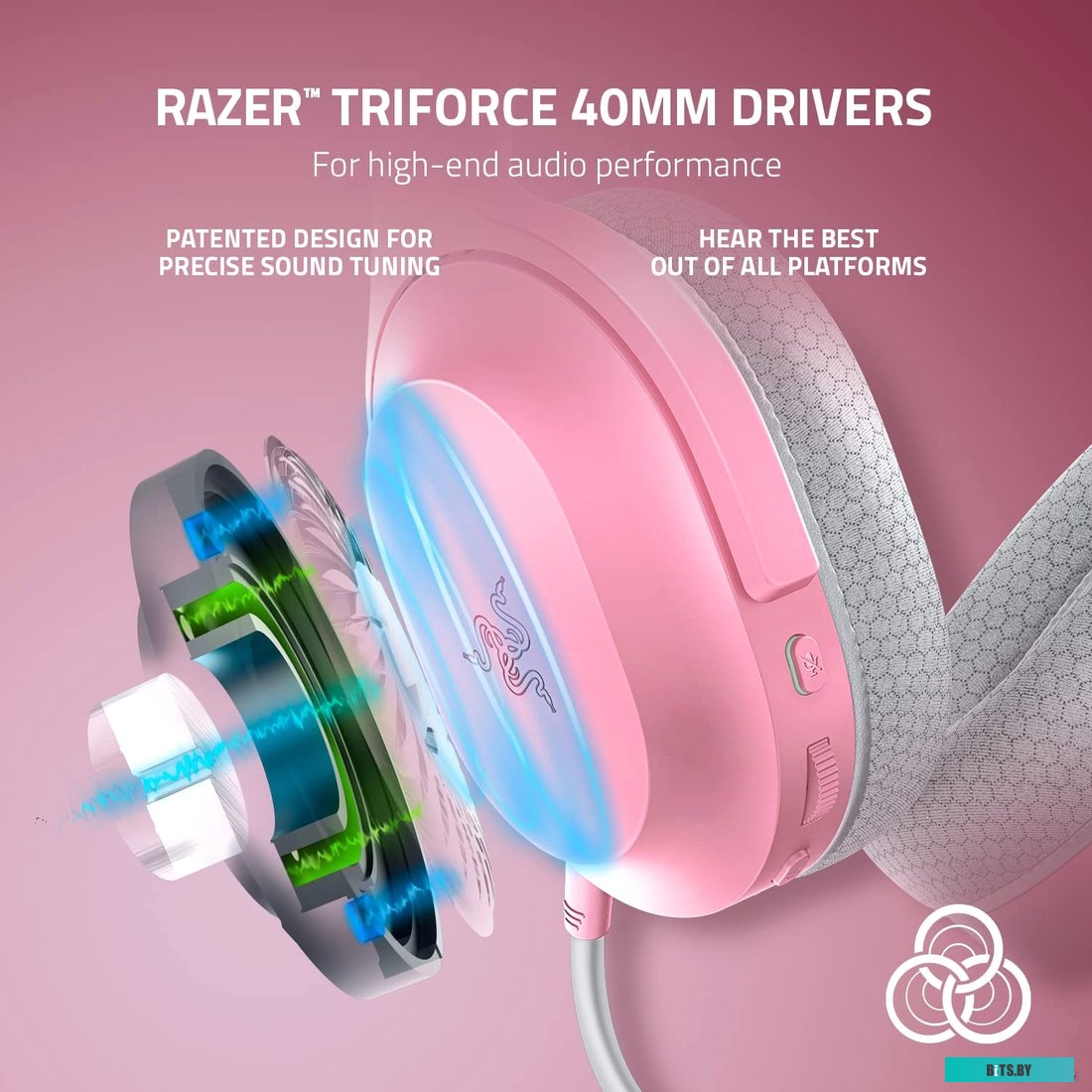 Наушники (Гарнитура) Razer Barracuda X 2022 (розовый) <RZ04-04430300-R3M1>