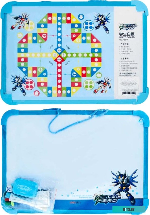 E7800 Доска магнитно-маркерная Deli E7800 лак белый 25x35см пластик рама 4 магнита/маркер/стиратель