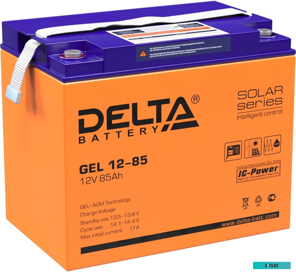 Аккумуляторная батарея Delta GEL 12-85 (12В/85 А·ч)