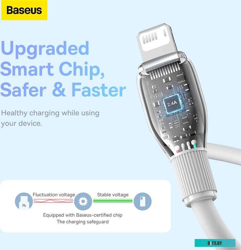 Кабель Baseus Pudding Series Fast Charging Cable 2.4A USB Type-A - Lightning P10355700221-00