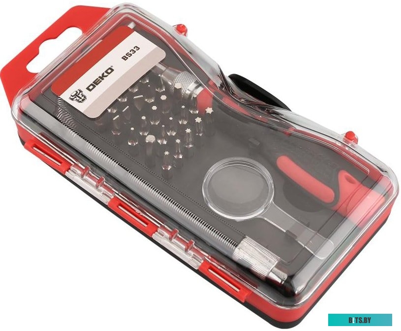 Набор отвертка с битами Deko BS33 (33 предмета) <065-0718>