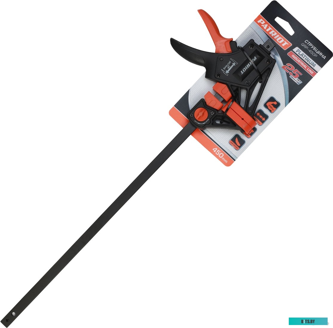 Platinum QRP-450P быстрозажимная усиленная 450мм Струбцина PATRIOT Platinum QRP-450P, быстрозажимная, усиленная, 450мм