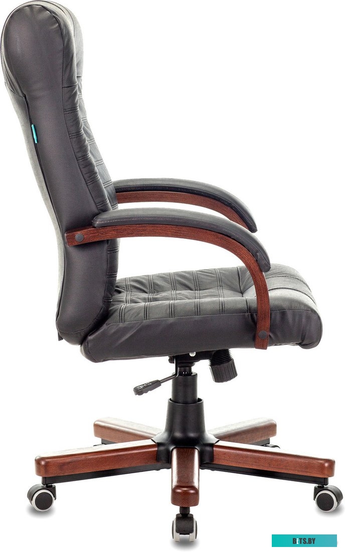 Офисное кресло (Стул) Бюрократ KB-10WALNUT/B/LEATH (черный)