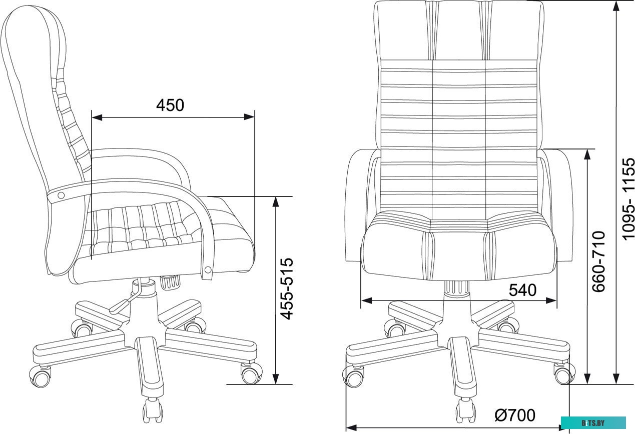 Офисное кресло (Стул) Бюрократ KB-10WALNUT/B/LEATH (черный)