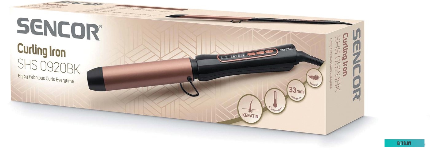 SHS 0920BK Щипцы для завивки волос Sencor SHS 0920BK