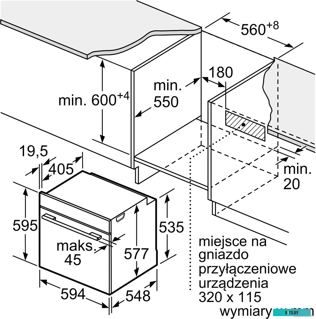 HBG7361B1 Духовой шкаф Электрический Bosch Serie 8 HBG7361B1 черный