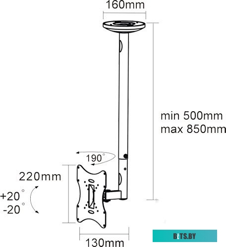 Кронштейн Arm Media LCD-1000 (черный)