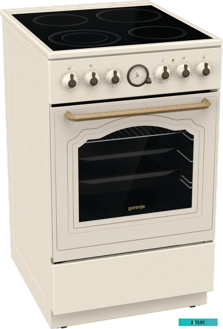 GECS5B70CLI Электрическая плита Gorenje GECS5B70CLI,  стеклокерамика,  без крышки,  бежевый