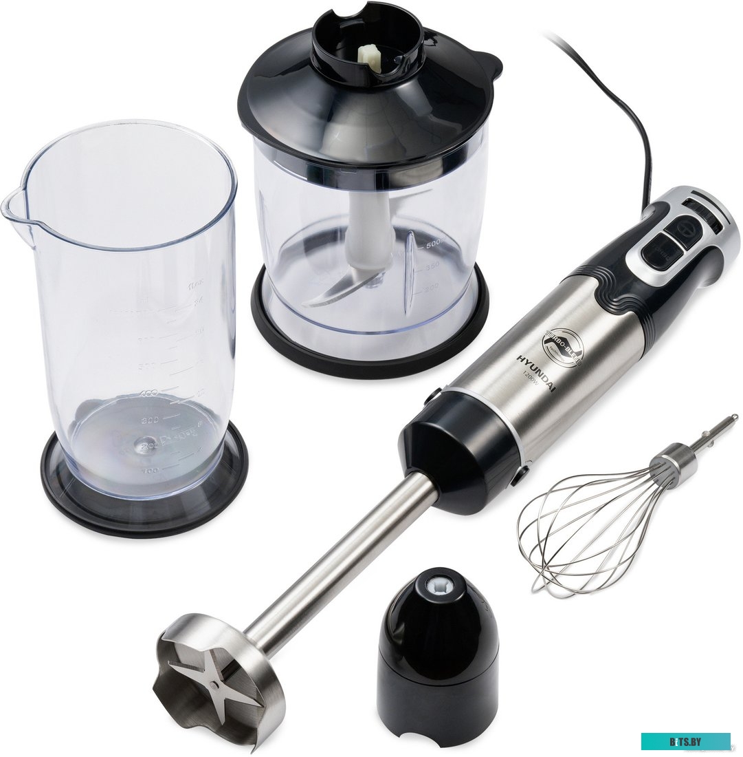 HYB-H3935 Блендер погружной Hyundai HYB-H3935 1200Вт черный/серебристый
