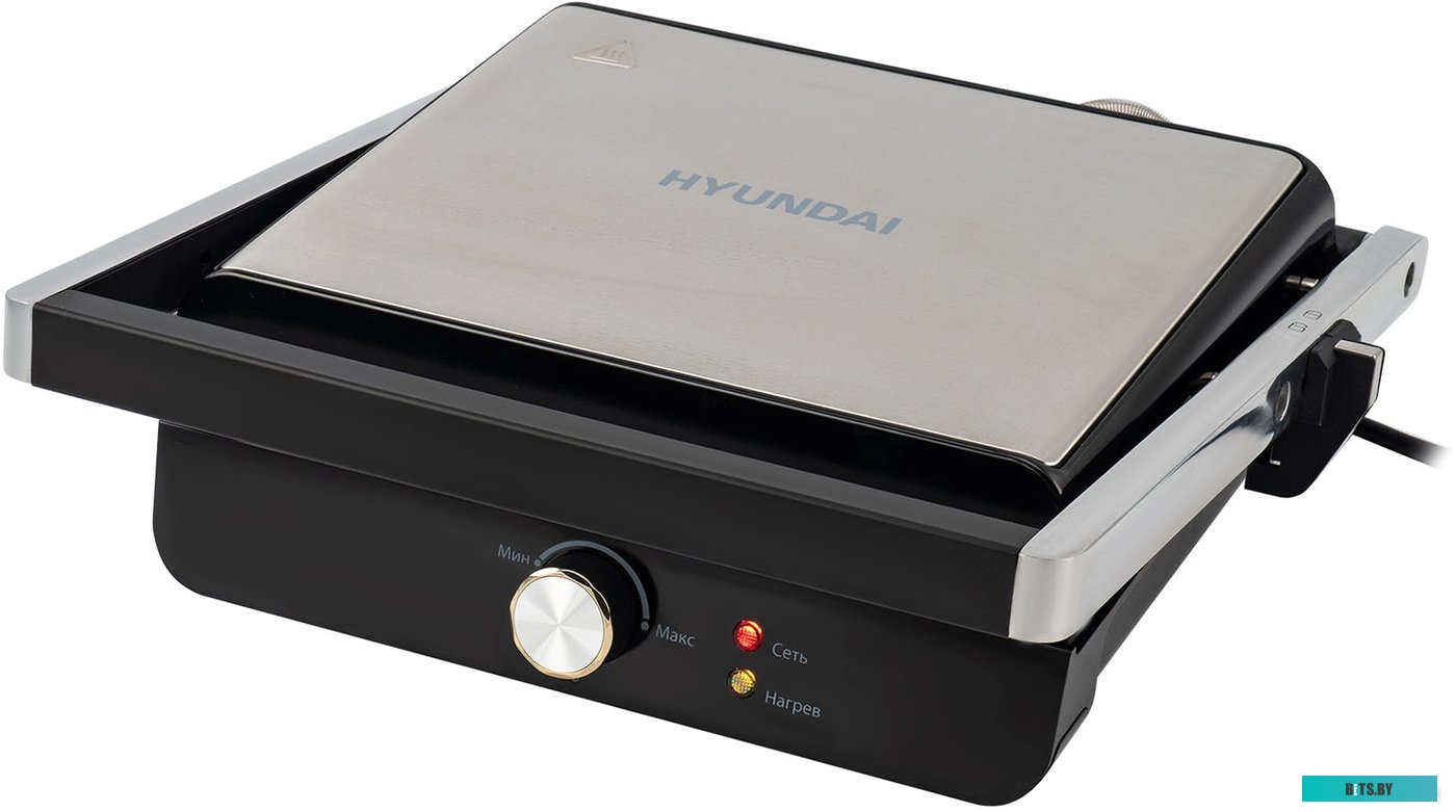 HYG-1043 Электрогриль Hyundai HYG-1043,  черный и черный