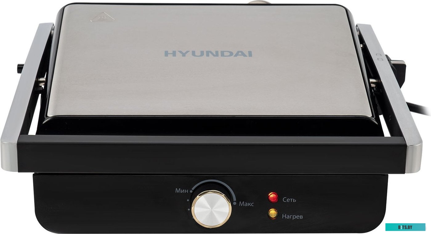 HYG-1043 Электрогриль Hyundai HYG-1043,  черный и черный