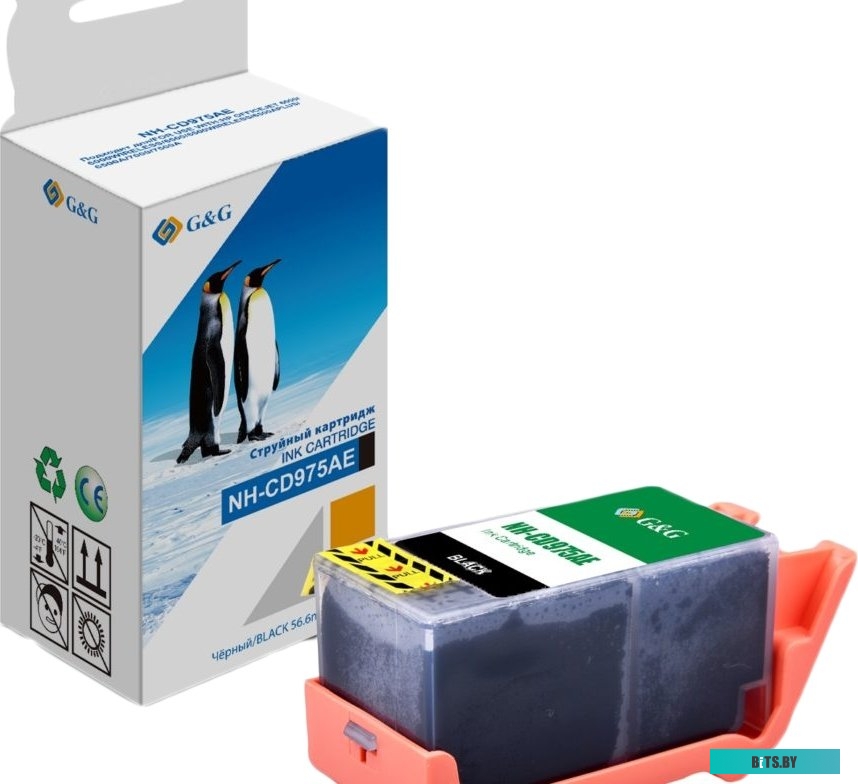 NH-CD975AE Картридж струйный G&G NH-CD975AE черный (56.6мл) для HP Officejet 6000/6000Wireless/6500/6500Wireless