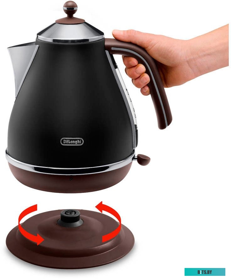 KBOV2001.BK Чайник электрический Delonghi KBOV2001.BK 1.7л. 2000Вт черный (корпус: металл)