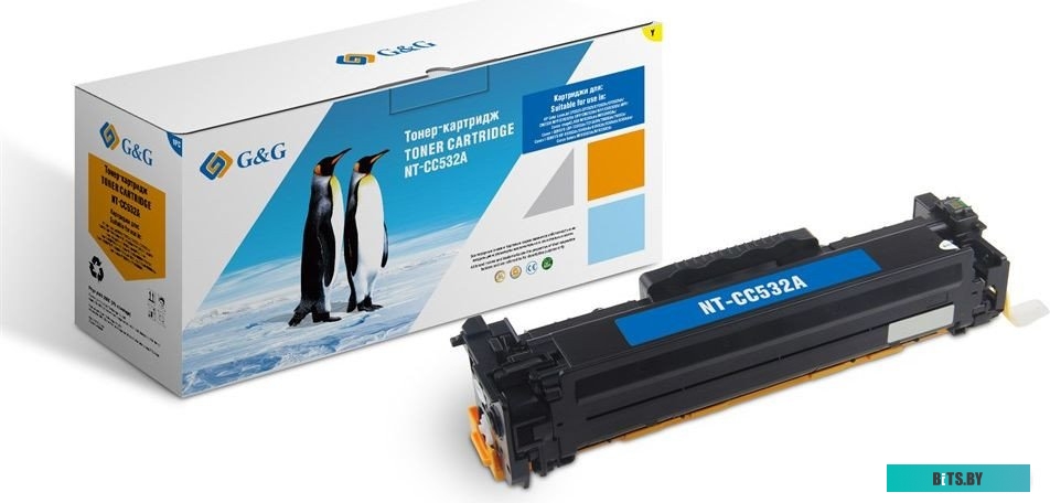Картридж лазерный G&G GG-CC532A желтый (2800стр.) для HP CLJ CP2020/CP2025/CM2320 MFP