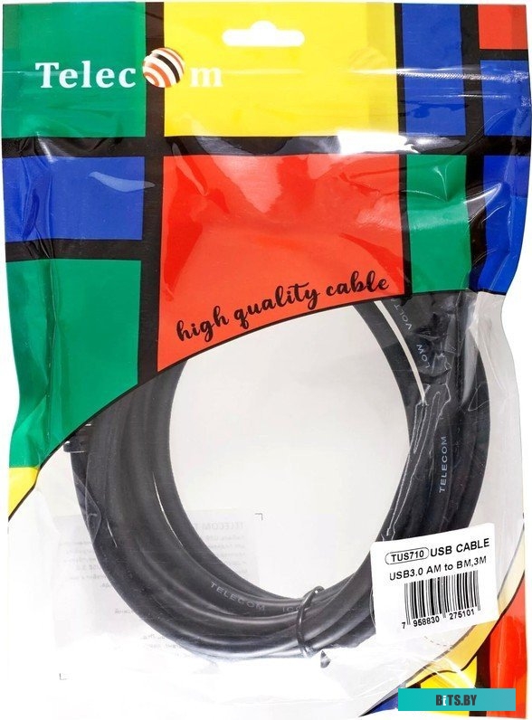 Telecom TUS715-0.3M Кабель соединительный USB3.0 Am-Am 0.3m Telecom (TUS715-0.3M)