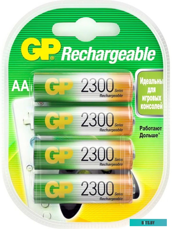 Перезаряжаемые Аккумуляторы GP 230AAHC AA 2200 мАч 2 шт. в клемшеле