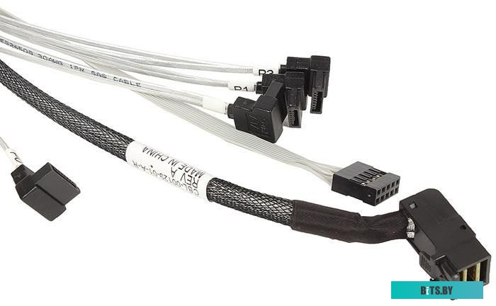 ACD-RA8643-RASATASB-08M (6705171) Кабель ACD-RA8643-RASATASB-08M (6705171), Internal SFF8643(угловой) -to- 4*SATA(угловой)+SB ( HDmSAS RightAngle -to-