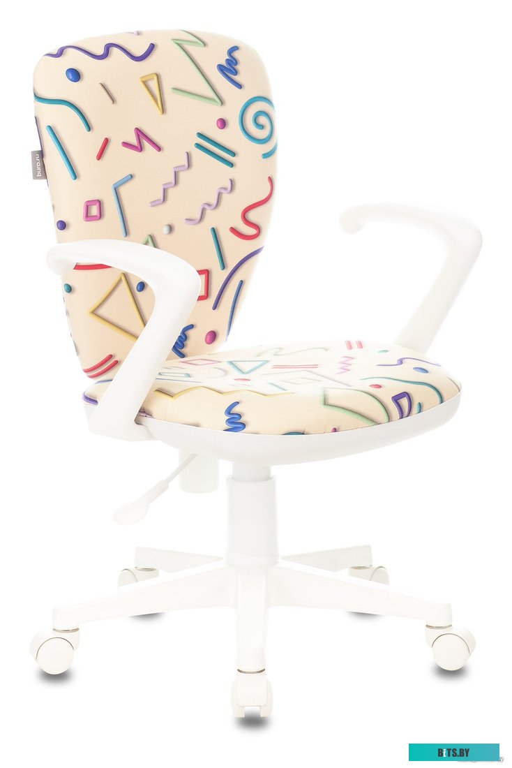 KD-W10AXSN/STICK-BG Кресло детское Бюрократ KD-W10AXSN песочный Sticks 02 крестовина пластик пластик белый