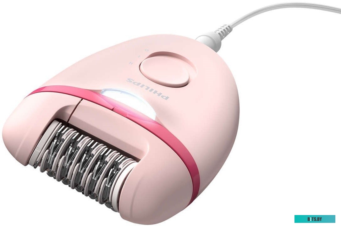 BRE285/00 Эпилятор Philips BRE285/00 скор.:2 насад.:5 от электр.сети розовый/розовый