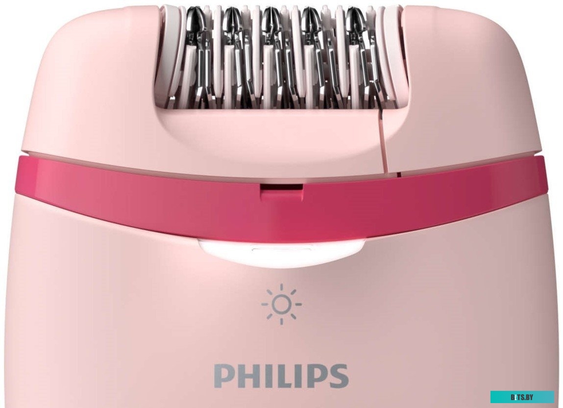 BRE285/00 Эпилятор Philips BRE285/00 скор.:2 насад.:5 от электр.сети розовый/розовый