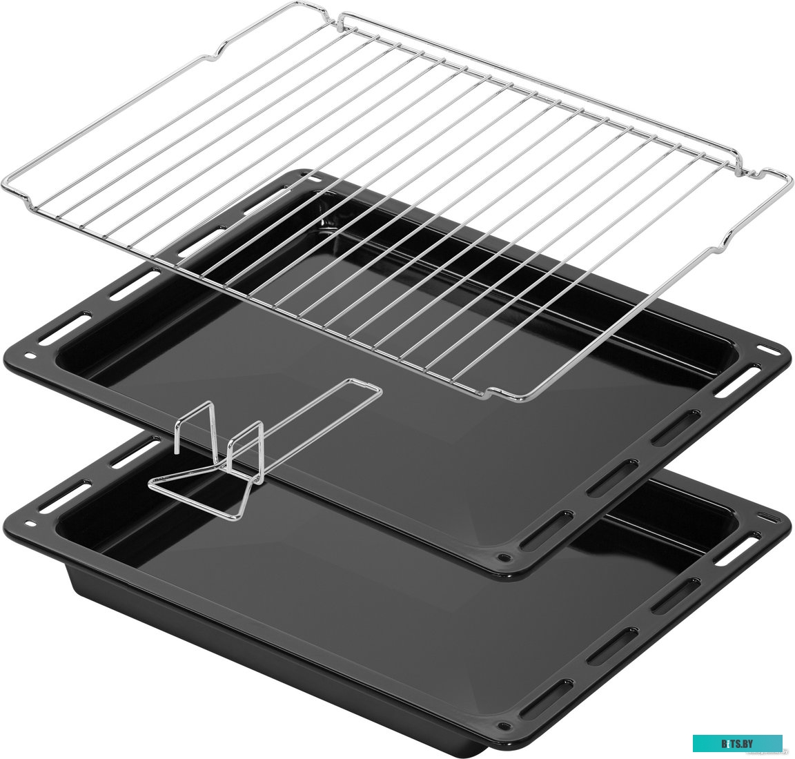 КА-00012701 Холодильник трехкамерный MAUNFELD MFF181NFSB No Frost, инверторный черный