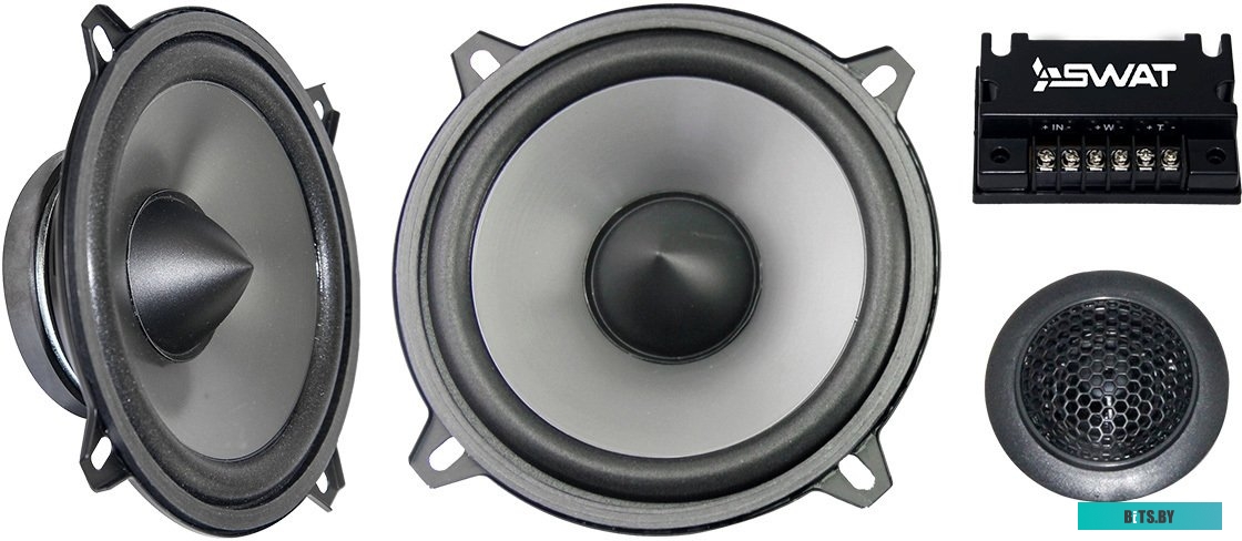 SWAT SP-B5 Колонки автомобильные Swat SP-B5 (без решетки) 220Вт 87дБ 4Ом 13см (5дюйм) (ком.:2кол.) коаксиальные трехполосные