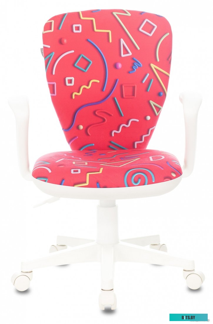 KD-W10AXSN/STICK-PK Кресло детское Бюрократ KD-W10AXSN малиновый Sticks 05 крестов. пластик пластик белый