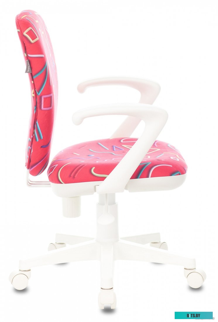 KD-W10AXSN/STICK-PK Кресло детское Бюрократ KD-W10AXSN малиновый Sticks 05 крестов. пластик пластик белый