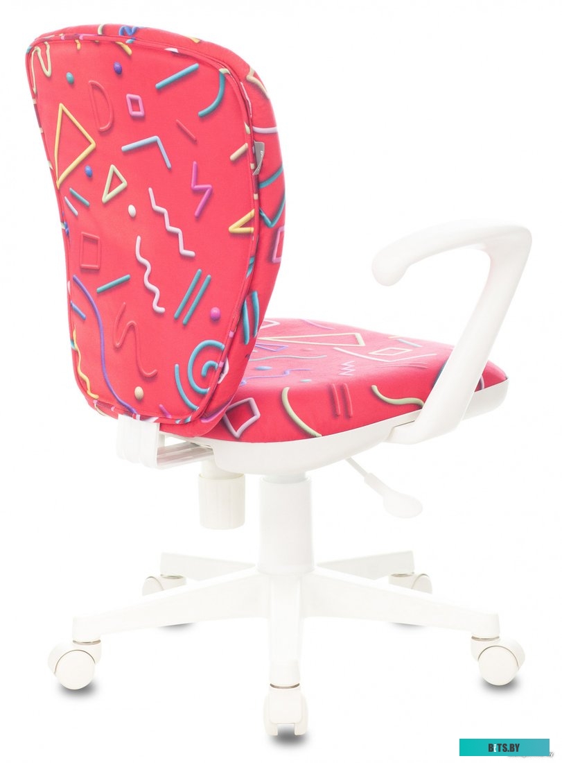KD-W10AXSN/STICK-PK Кресло детское Бюрократ KD-W10AXSN малиновый Sticks 05 крестов. пластик пластик белый