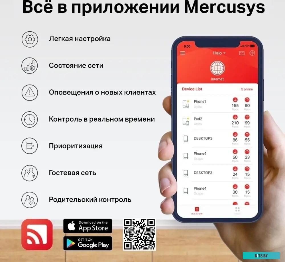 Wi-Fi роутер Mercusys MR90X V1
