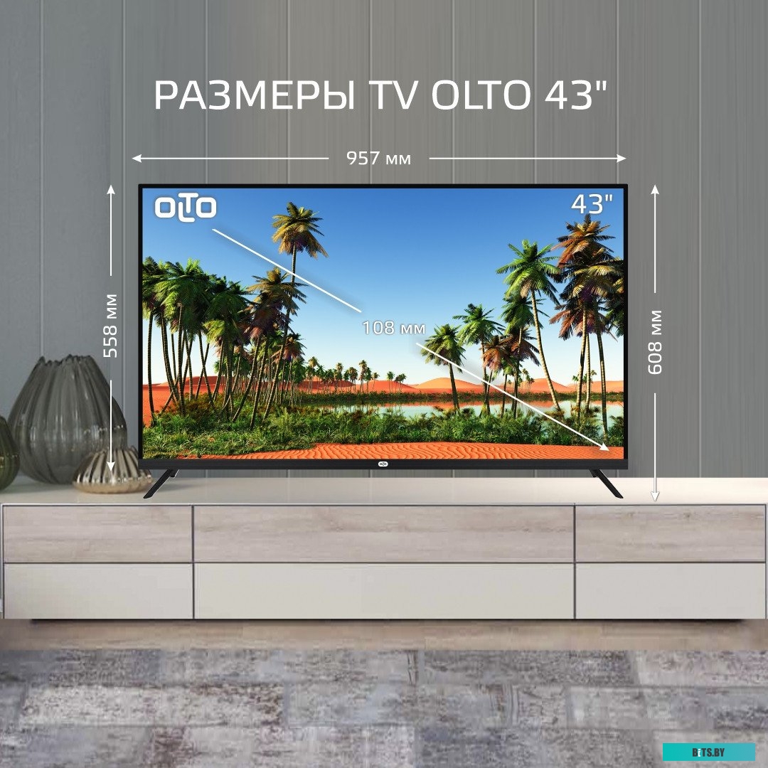 43ST30U 43&quot; Телевизор UHD OLTO 43ST30U AOSP 11 