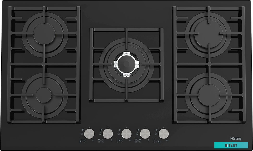 HGG 9835 CTN Встраиваемая варочная панель/ Газовая варочная панель из закаленного стекла, ширина 90 см,  5 высокоэффективных конфорок, сверхмощная кон