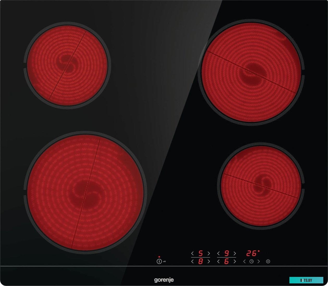 ECT641BSC Электрическая варочная панель Gorenje ECT641BSC,  Hi-Light,  независимая,  черный