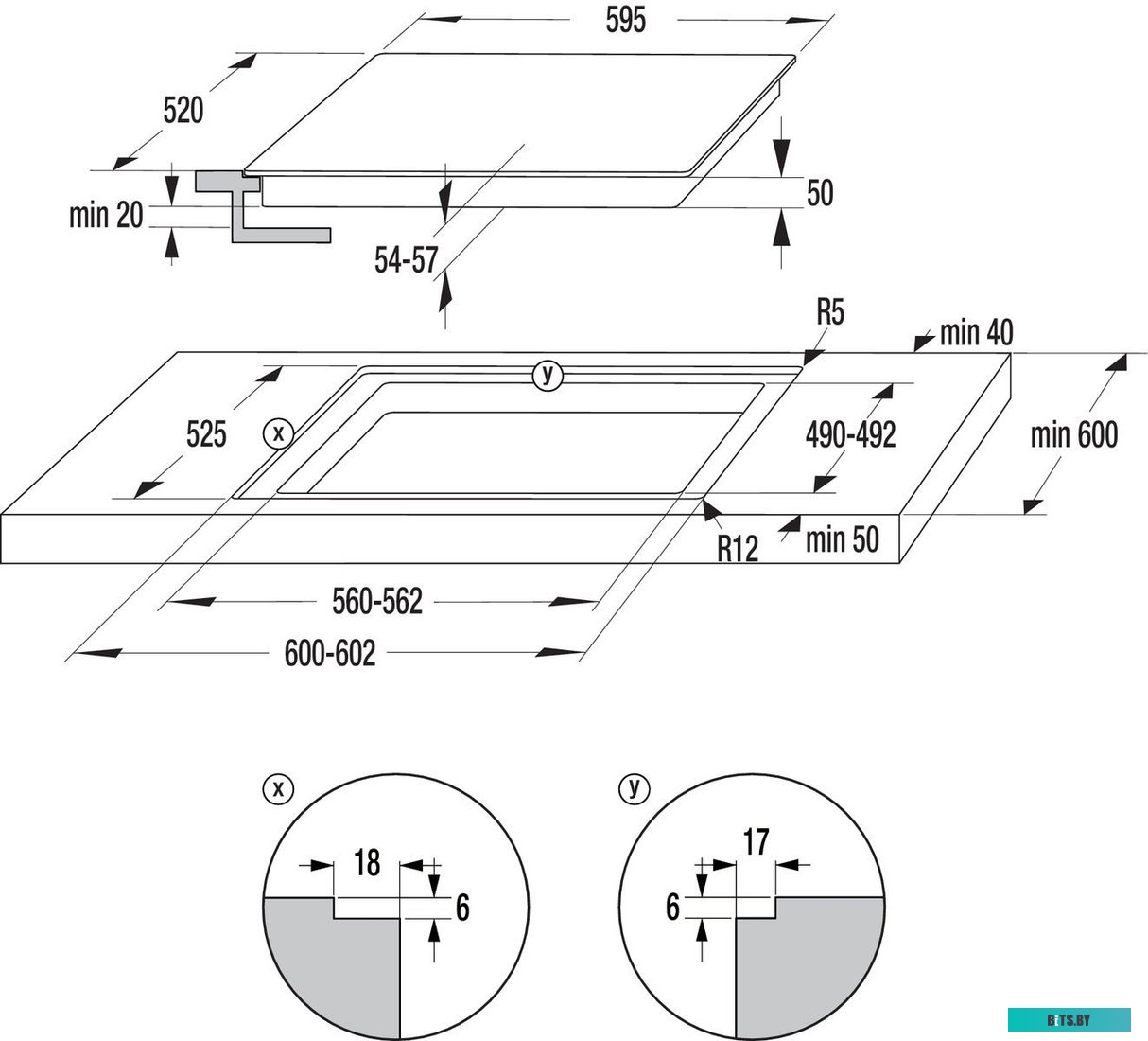 ECT641BSC Электрическая варочная панель Gorenje ECT641BSC,  Hi-Light,  независимая,  черный