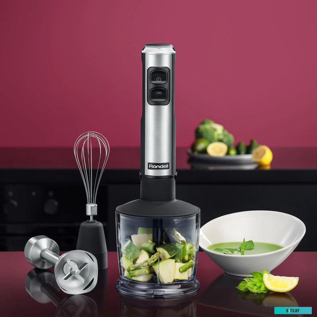 RDE-1300 Блендер Rondell 1300-RE-01,  погружной,  серебристый