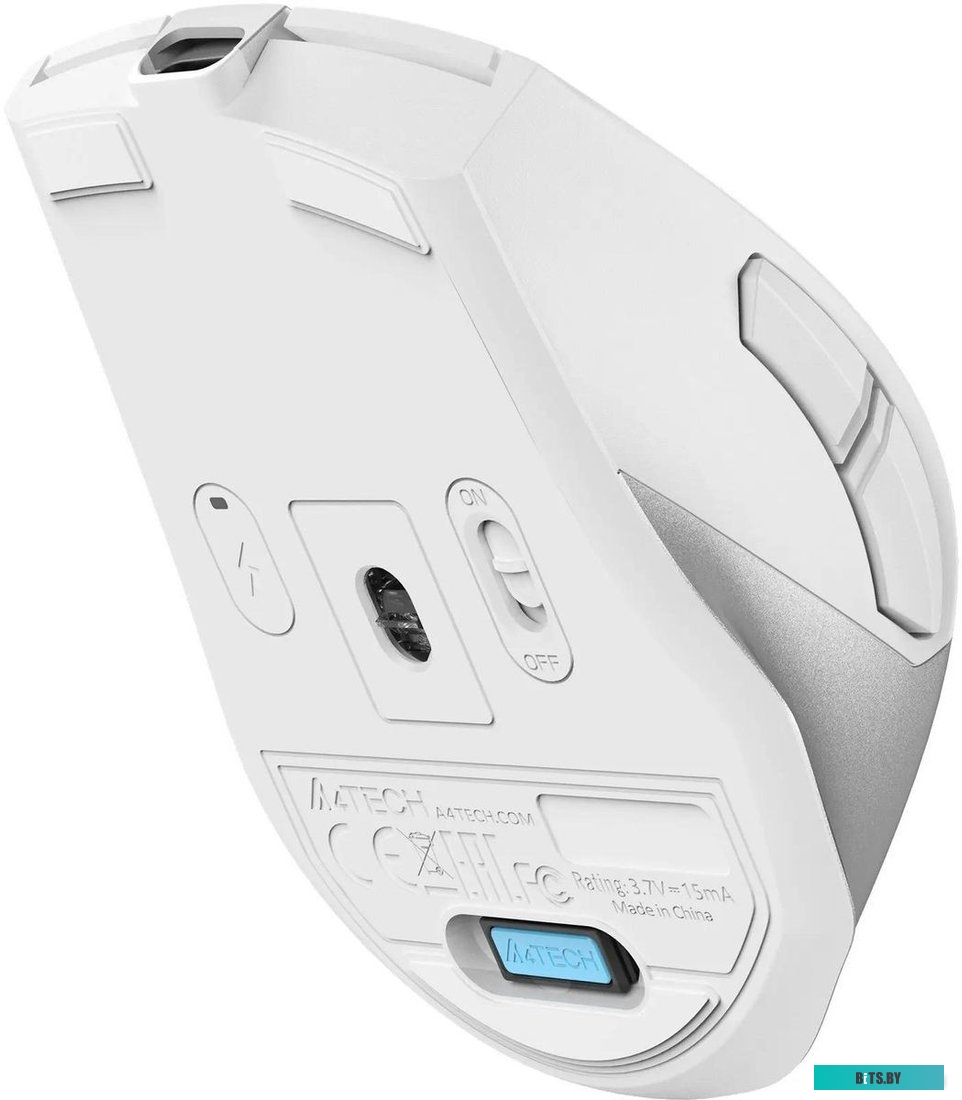 FG45CS AIR USB (SILVER WHITE) Мышь A4Tech Fstyler FG45CS Air белый/серебристый оптическая (2000dpi) silent беспроводная USB для ноутбука (7but)