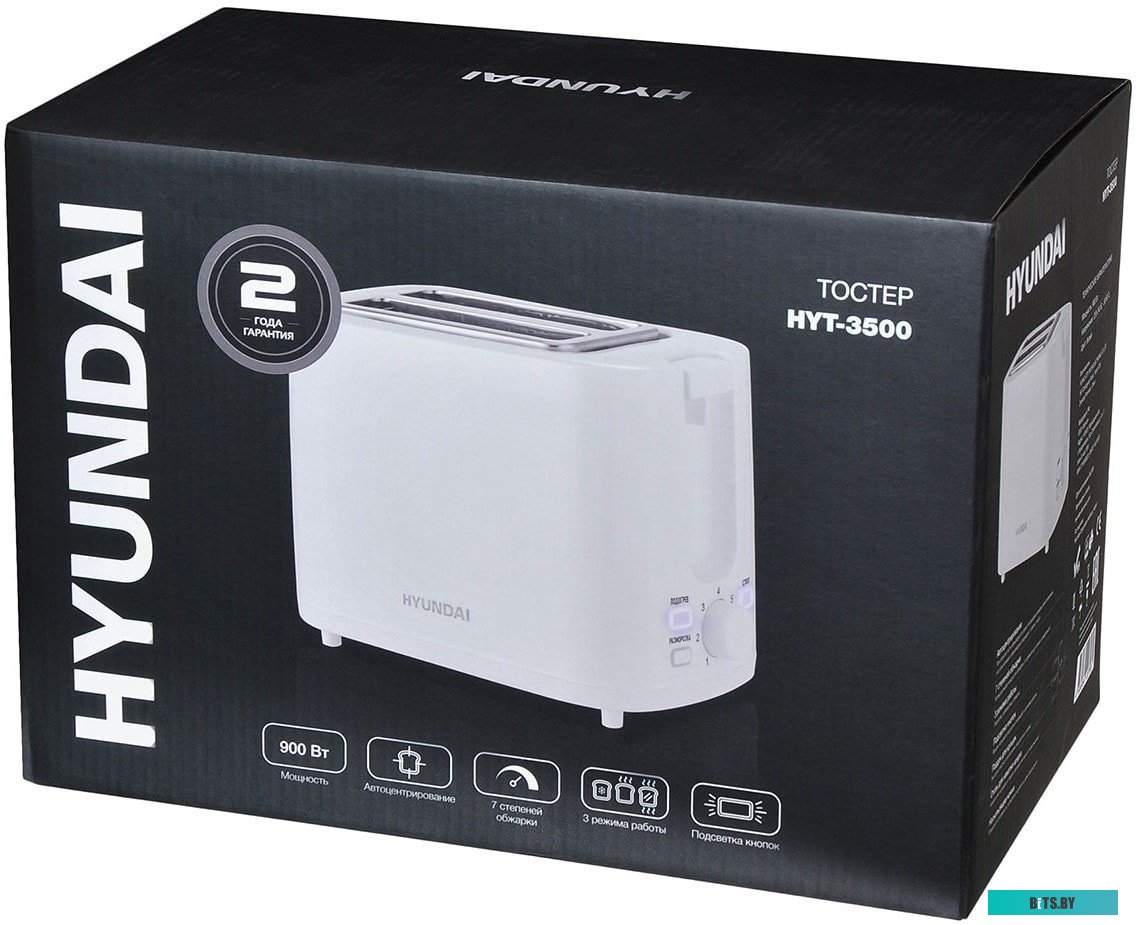 HYT-3500 Тостер HYUNDAI HYT-3500,  белый
