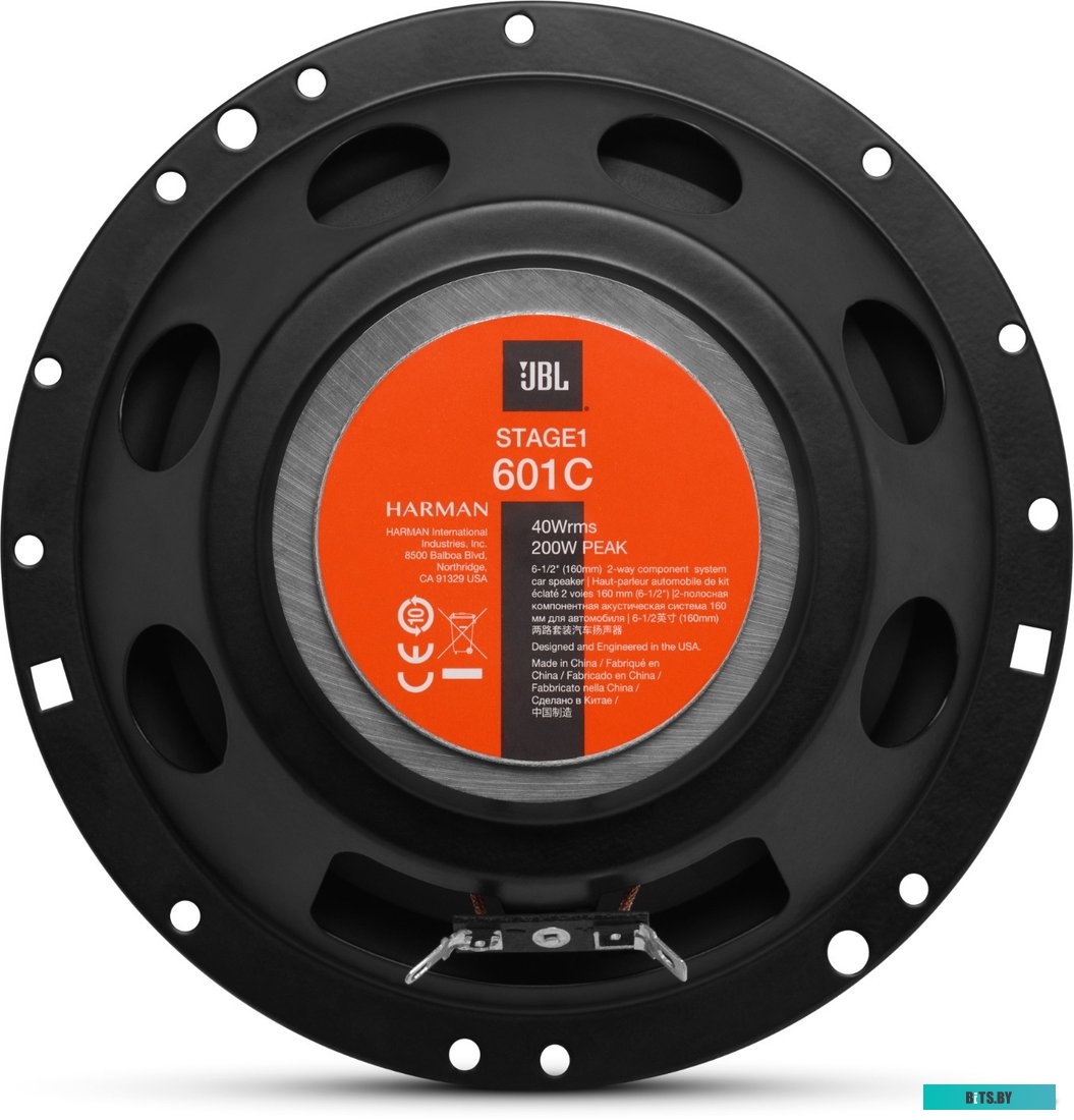 STAGE1 601C Колонки автомобильные JBL Stage1 601C (без решетки) 200Вт 90дБ 4Ом 16см (6дюйм) (ком.:4кол.) компонентные двухполосные