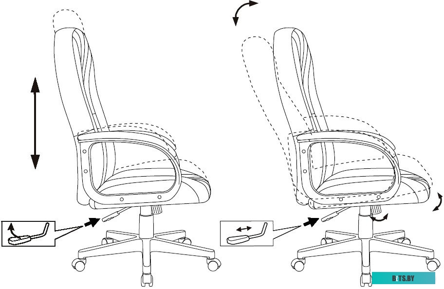 T-898/415-BLUE Кресло руководителя Бюрократ T-898AXSN синий 38-415 крестовина пластик