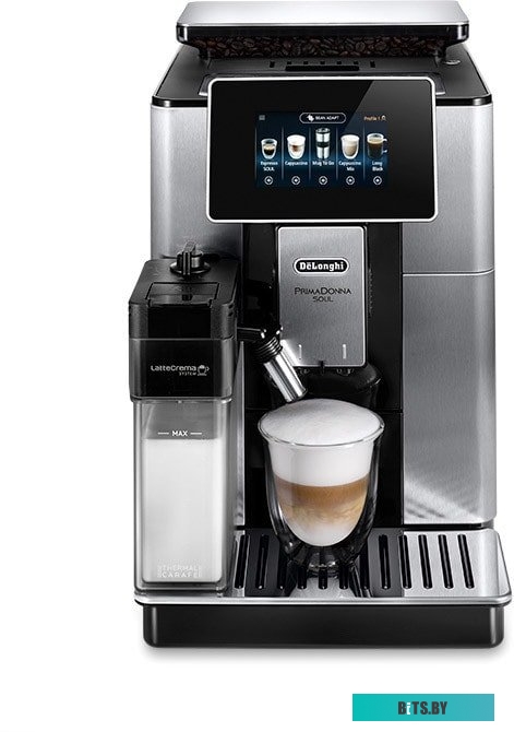 ECAM610.74.MB Кофемашина Delonghi Primadonna Soul ECAM610.74.MB 1450Вт черный/серебристый