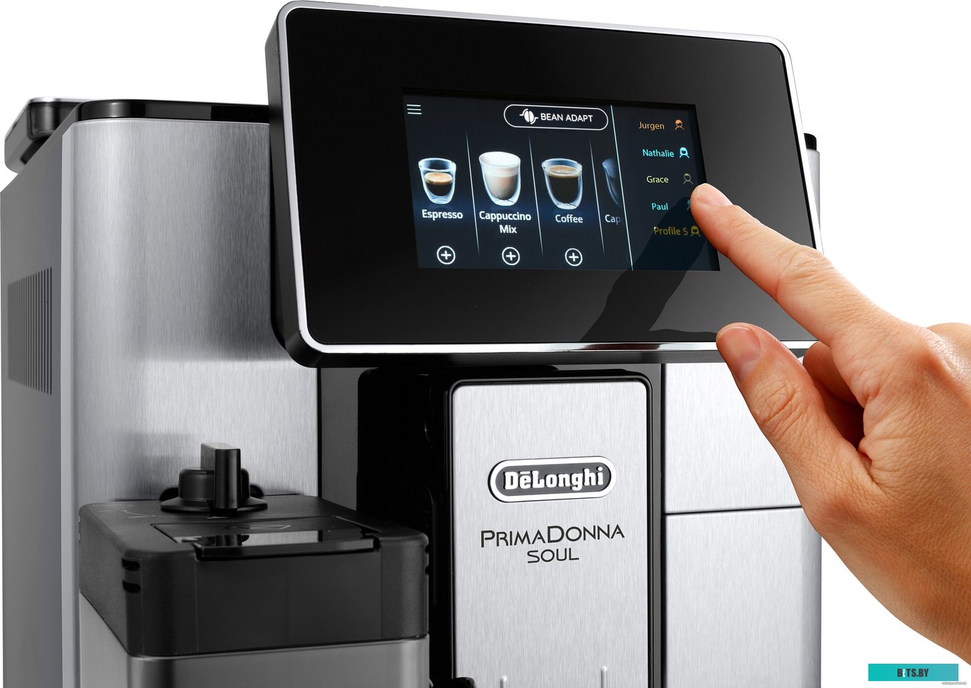 ECAM610.74.MB Кофемашина Delonghi Primadonna Soul ECAM610.74.MB 1450Вт черный/серебристый