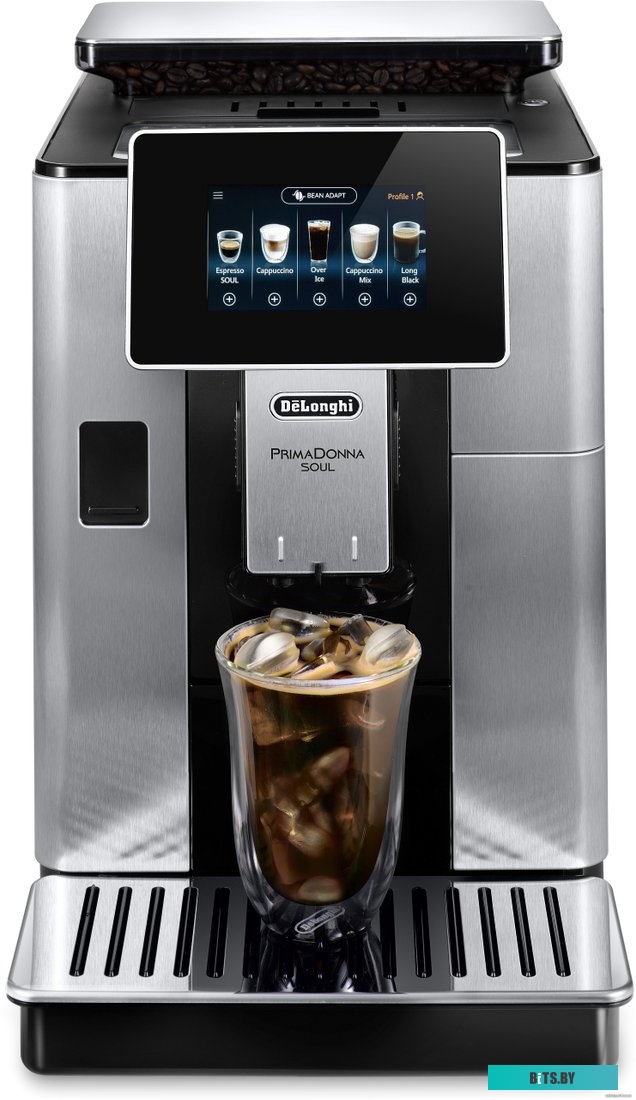ECAM610.74.MB Кофемашина Delonghi Primadonna Soul ECAM610.74.MB 1450Вт черный/серебристый