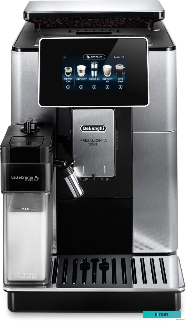 ECAM610.74.MB Кофемашина Delonghi Primadonna Soul ECAM610.74.MB 1450Вт черный/серебристый