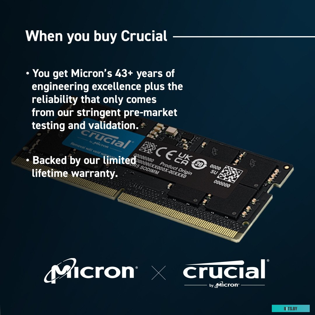 Модуль памяти Crucial CB16GS4800 16GB 4800МГц DDR5 CL40 SODIMM