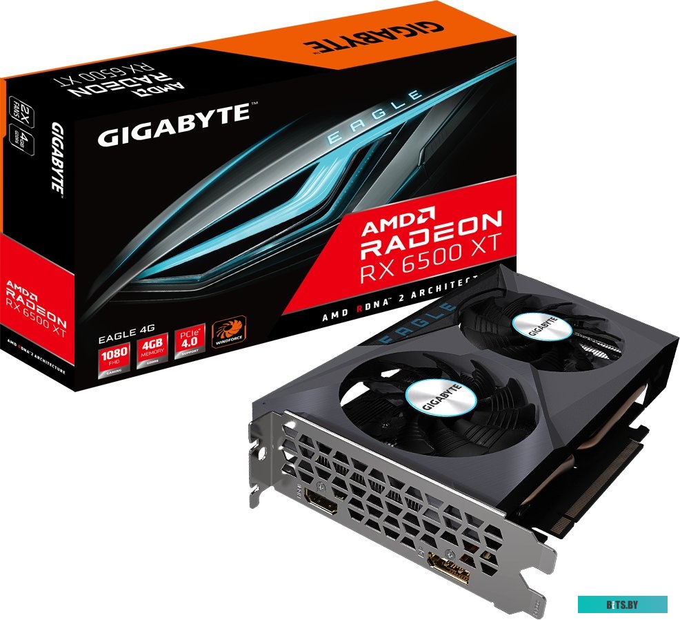 Видеокарта Gigabyte Radeon RX 6500 XT Eagle 4G GV-R65XTEAGLE-4GD