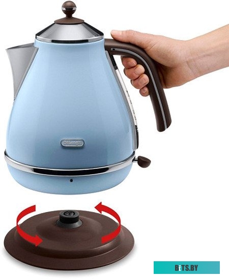 KBOV2001.AZ Чайник электрический Delonghi KBOV2001.AZ 1.7л. 2000Вт голубой (корпус: нержавеющая сталь)