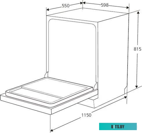 GLM 6080 Встраиваемая посудомоечная машина Kuppersberg/ Полноразмерная,  60 см, 14 комплектов, 7 программ, внутреннее освещение, автоматическое открыв